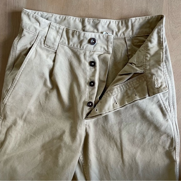 MHL / Margaret Howell Cotton Twill Pleated Work Trouser - Picture 3 of 11